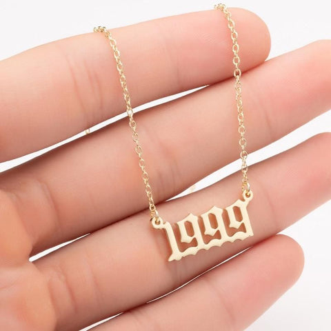 Arzonai European and American popular fashion all-match necklace birthday number year pendant necklace Hot