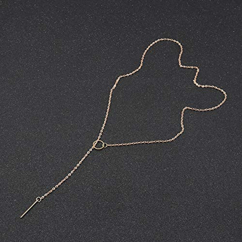 Arzonai Retro Long Minimalist Pendant Chain Necklaces For Women Fashion Jewelry