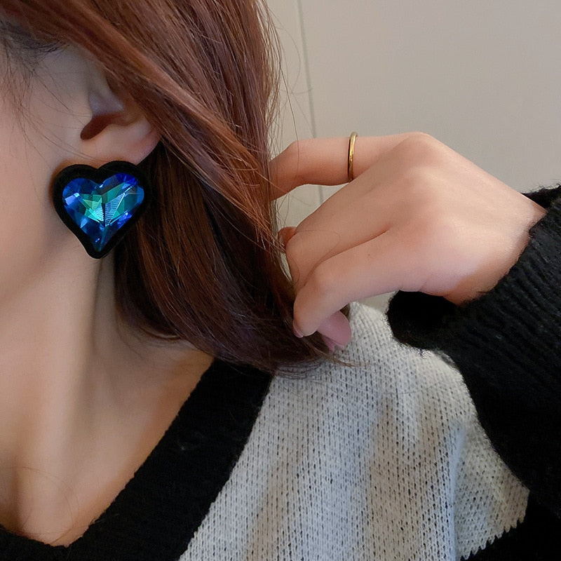 Arzonai Heart-shaped earrings for women, 2022 sterling silver, Autumn-Winter