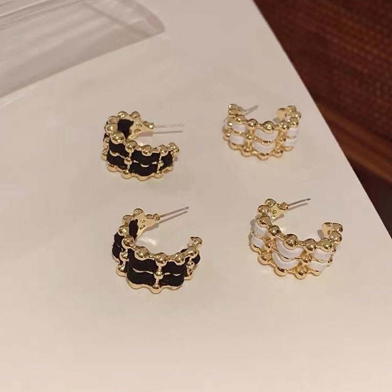 Arzonai Unique design earrings female niche temperament high-end ring French earrings earrings 2022 new trendy earrings