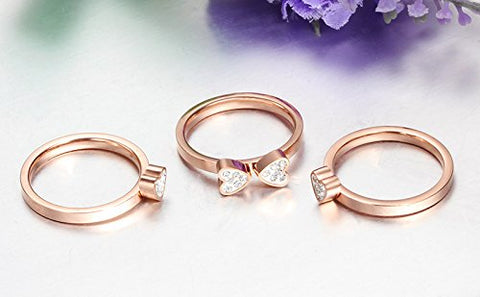 Arzonai explosion ring female lucky four-leaf clover three-in-one combination open ring fashion Japan and South Korea ring female wholesale