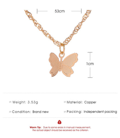 ARZONAI 2020 Hot Sale Small Fresh Butterfly Temperament Personality Wild Simple Necklace for Women Gift for Wife