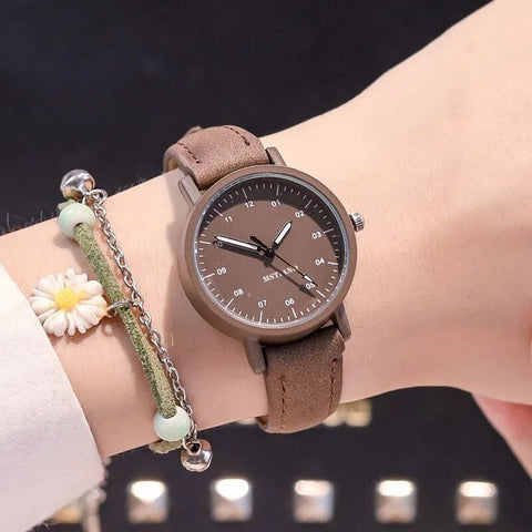 Arzonai Stylish Leather Belt Watch For Women