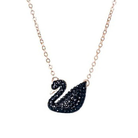 Arzonai New arrival women beautiful black swan pendant quality stainless steel necklace jewelry fashion gift for daily wearing