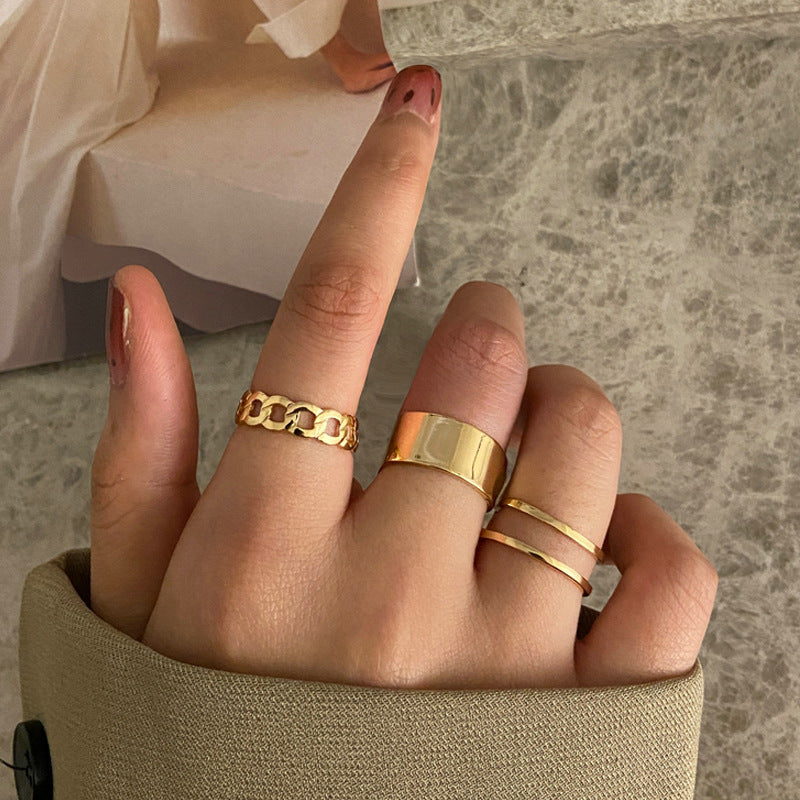 Arzonai Minimalist Ring, Streetwear Ring, Cool Ring, Silver Stacking Band Ring, Silver Band Ring FOR Girls