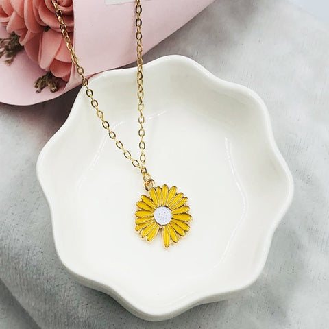 Arzonai Cross-border exclusively for 2021 hot daisy necklace fashion cute flower ladies necklace