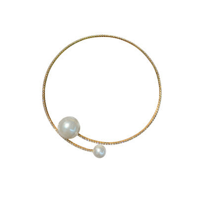 Arzonai Full diamond size pearl open collar female Japanese and Korean net red short necklace bracelet CHOKER neckband collarbone chain female