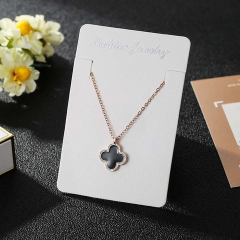 Arzonai Four Leaf Clover Necklace Pendant Fashion Jewelry Short Hair Clavicle Chain Simple Personality Trendy Jewelry