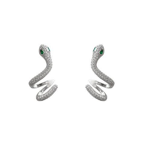 Arzonai Snake earrings    high-end light luxury all-match fashion personality one-piece ear bone clip snake ear studs female