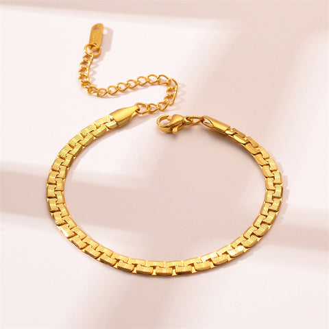 Arzonai Korean style accessories rose gold Cuban titanium steel bracelet women's bracelet fashion trend jewelry hot selling bracelet