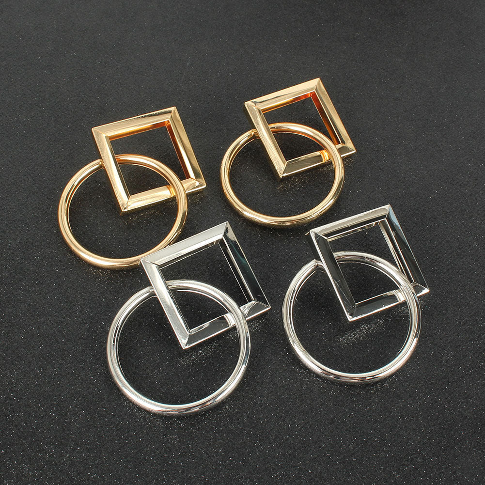 Arzonai Cross-border fashion earrings European and American style atmosphere alloy round earrings for women and Girls