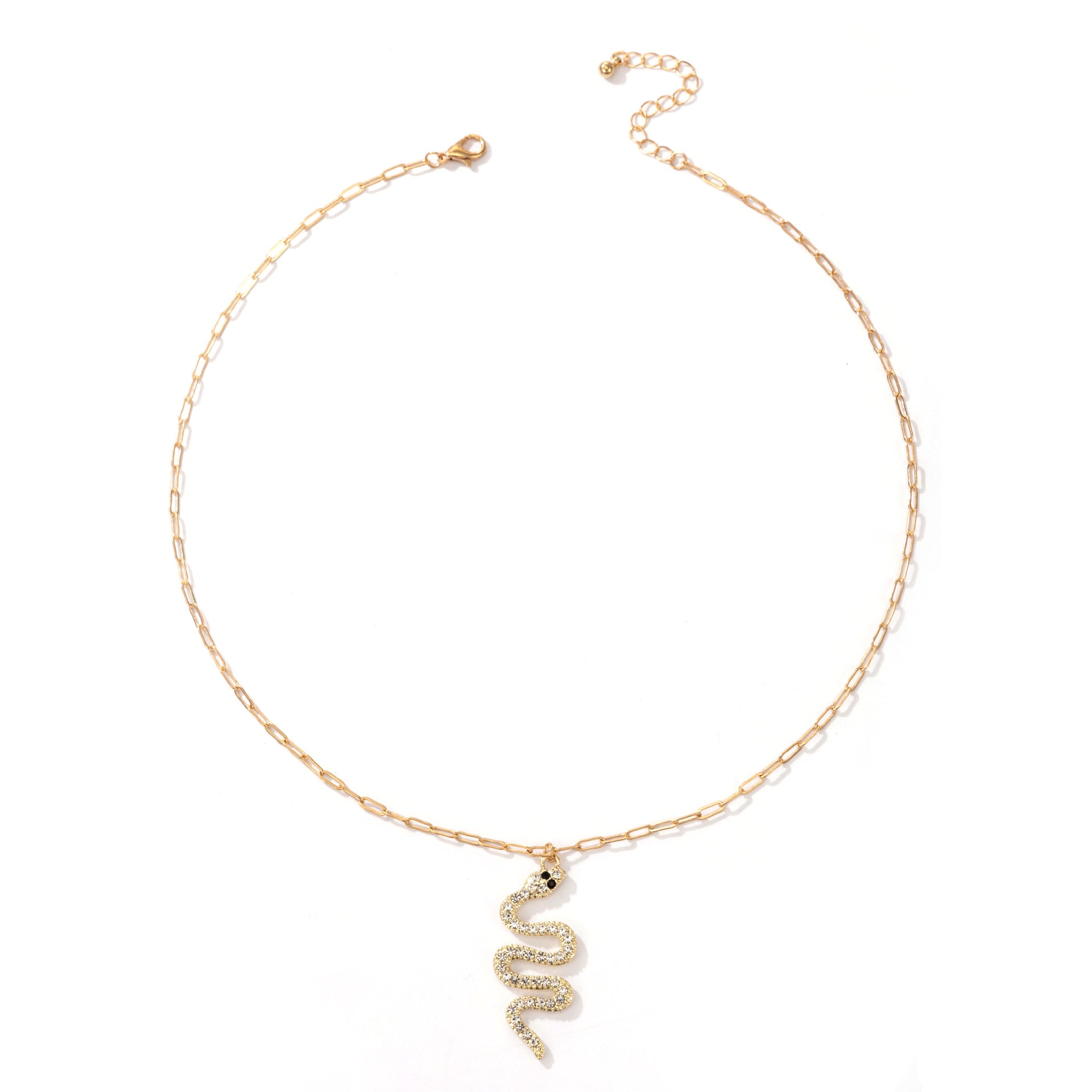 Arzonai  fashion jewelry snake-shaped element necklace personalized fashion golden retro snake pendant