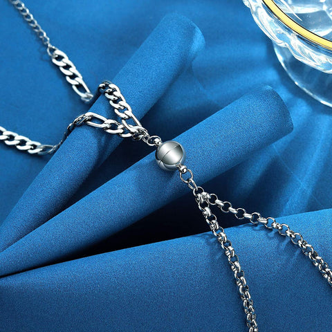Arzonai New Ball Magnetic Couple Bracelets For Lover Men Women Love Chain Link Bangle Charm Bracelet