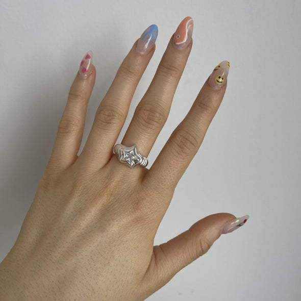 Arzonai Silver Fuck off New Limited Edition Rings Set for Women and Girls