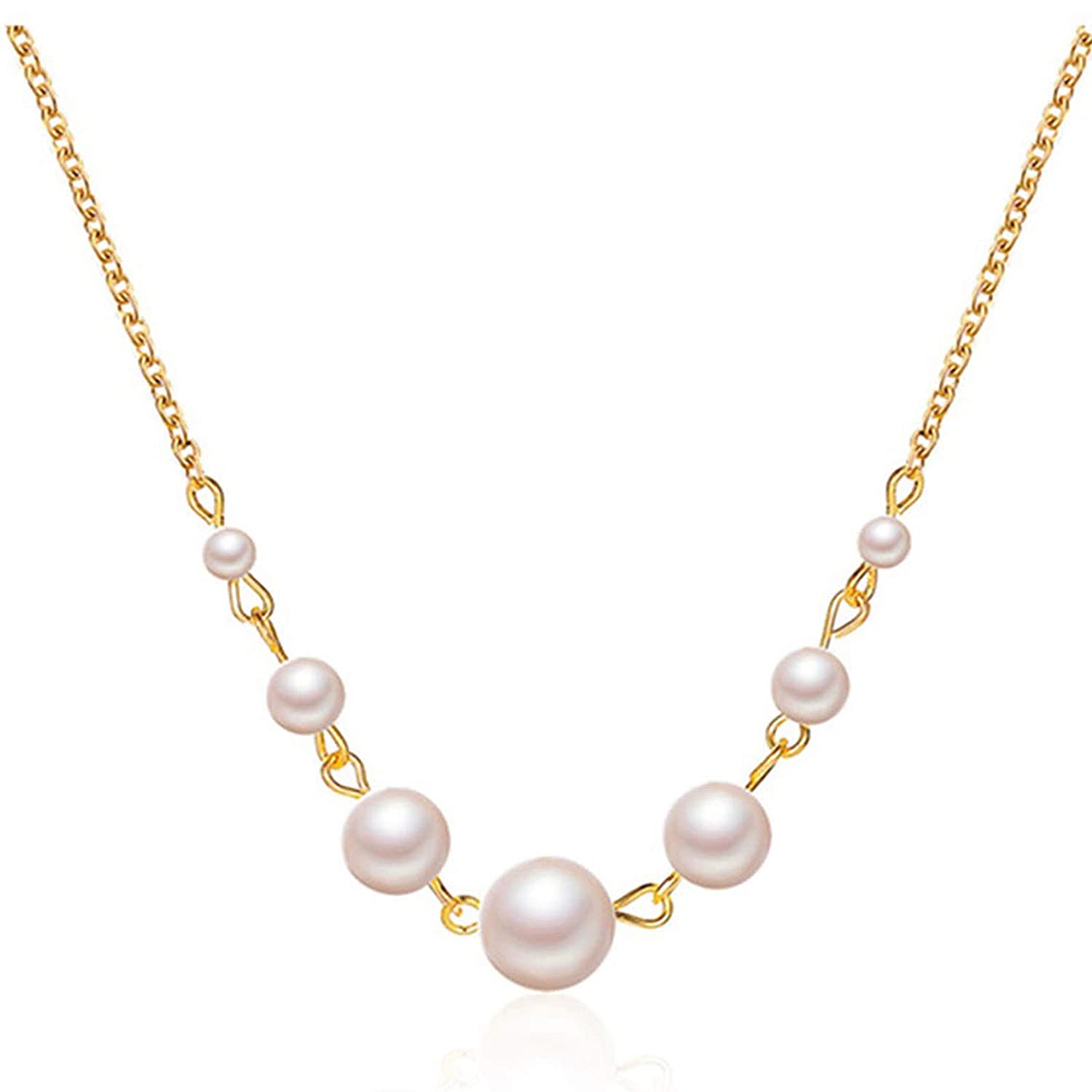 Arzonai new style wish necklace retro simple beaded artificial pearl single-layer necklace