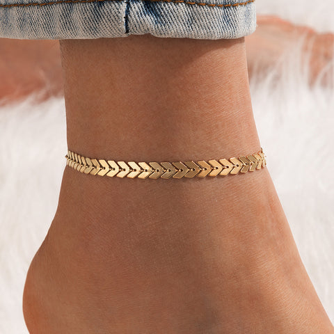 Arzonai  fashion anklet boho airplane chain single layer anklet punk metal summer beach anklet female