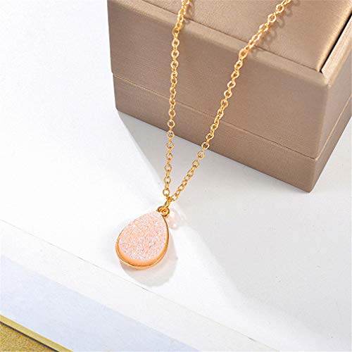 Arzonai Charm Drop Shape Stone Necklaces & Pendants for Women Mermaid Crystal Bud Necklace Jewelry Collar