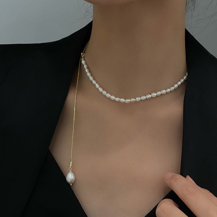 Arzonai Minimalist pearl necklace female Korean  wild simple temperament fashion necklace