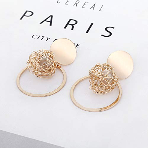 ARZONAI Non-precious Metal and Pearl Boho Earrings for Women & Girls, Golden