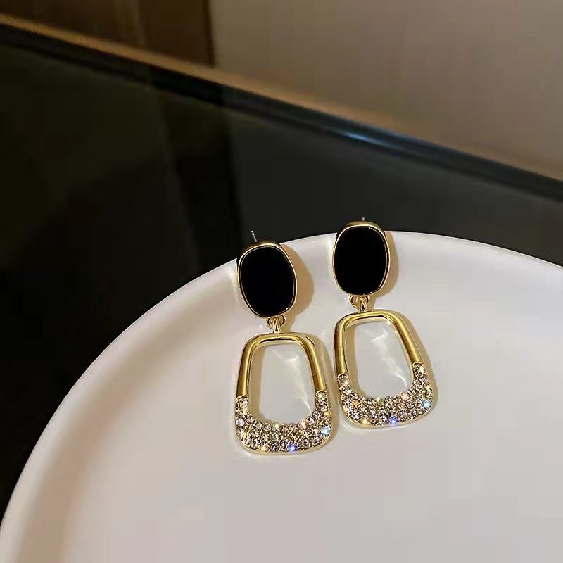 Arzonai Korean version square geometric diamond earrings 2021 new fashion earrings temperament design sense earrings women