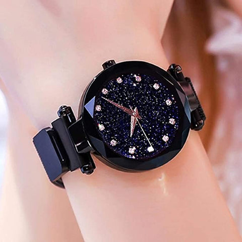 Arzonai New Fashion Magnetic Strap Diamond dial Watch For Women
