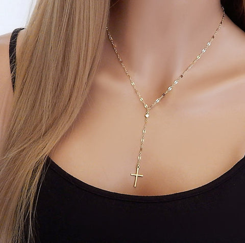 Arzonai Fashion personality trendy exaggerated items retro cross pendant clavicle necklace