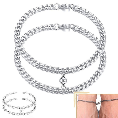 Arzonai New Design Ball Magnetic Couple Bracelets For Lover Men Women Love Chain Link Bangle Charm Bracelet