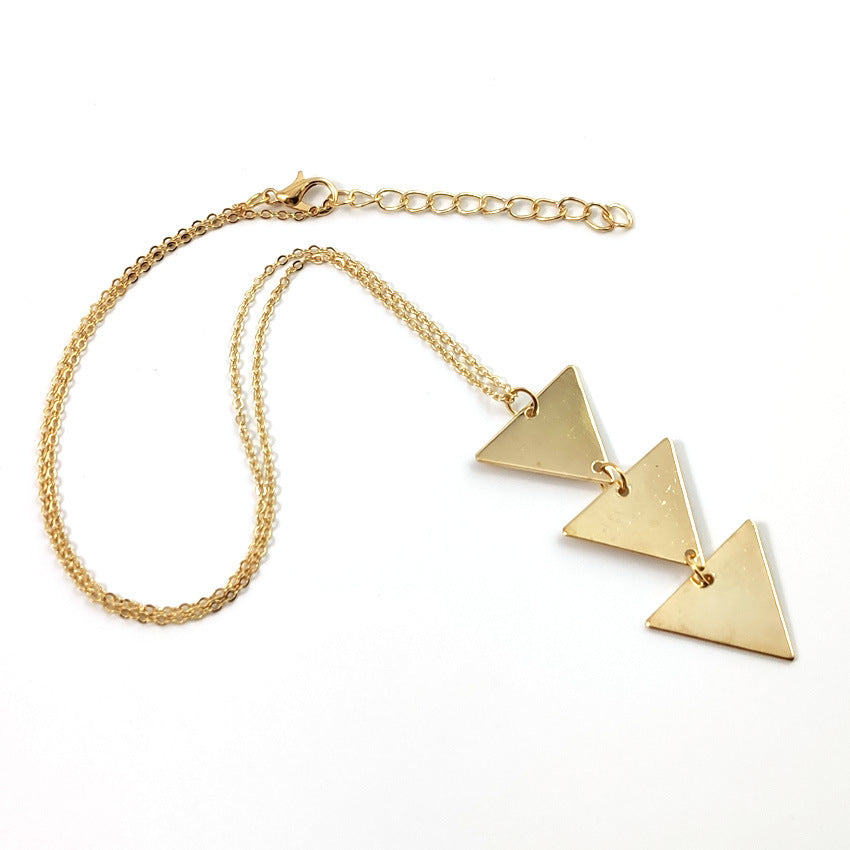ARZONAI 2020 New pendant Necklace triangle Long Chain Women Necklaces Chocker
