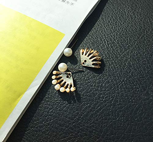 ARZONAI Non-precious Metal and Pearl Earrings for Women & Girls, Golden