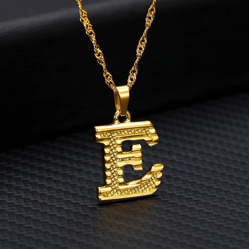 Arzonai Women's  Gold Plated Initial Letter Necklace with Personalized Alphabet Pendant