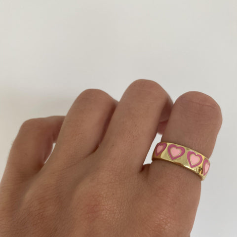 Arzonai Set of 6 Rings Y2k Rings Pink Mushroom, Saturn, Fashion Rings for Women and Girls