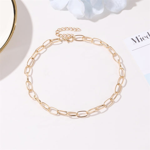 Arzonai hot sale new fashion thick chain necklace female personality wild punk style short simple clavicle chain