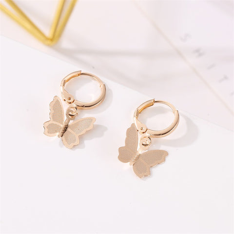 Arzonai Korean fashion earrings sweet frosted butterfly earrings earrings female sweet wild simple style earrings