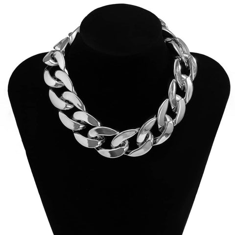 Arzonai New Necklace Clavicle Cuban Chain CCB Thick Chain Wild Fashion Necklace