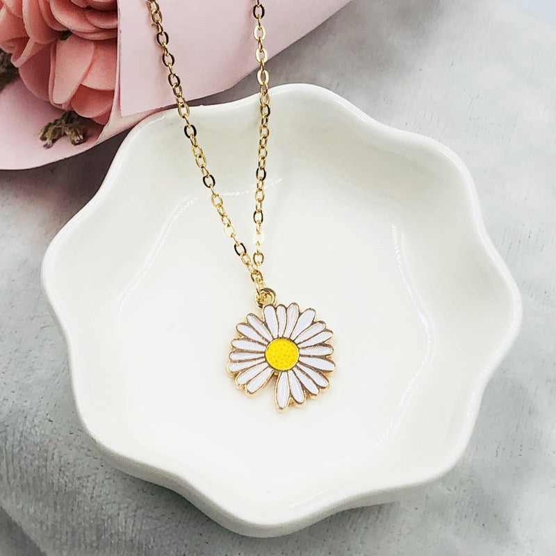 Arzonai Cross-border exclusively for 2021 hot daisy necklace fashion cute flower ladies necklace