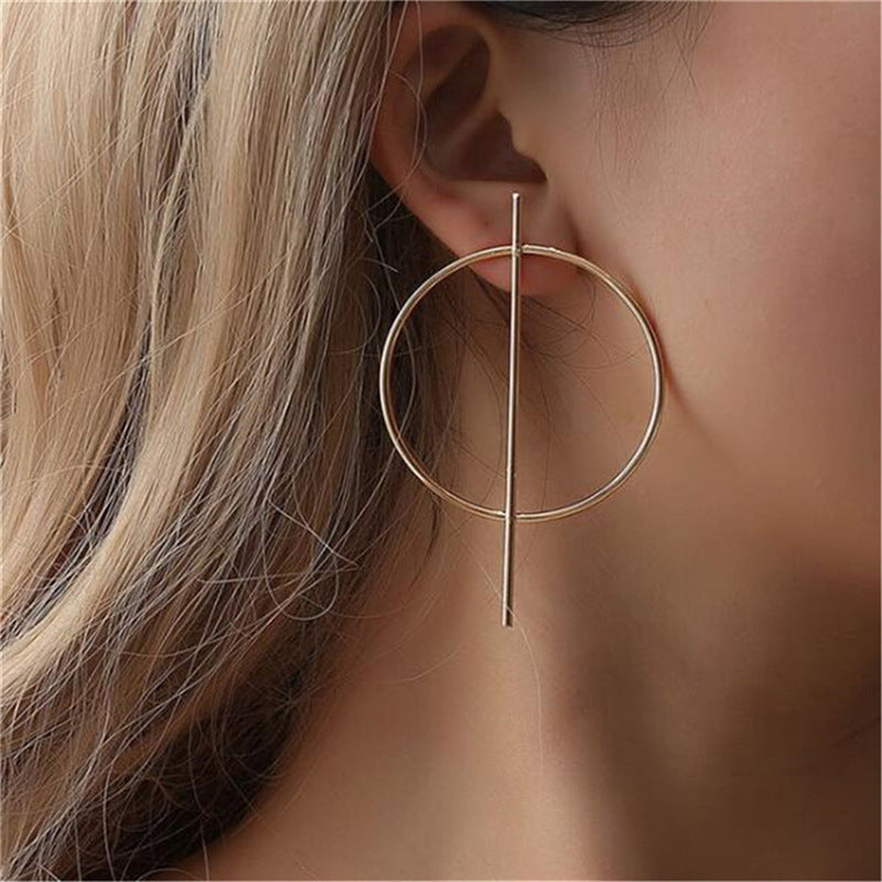 Arzonai Round Circle Geometric Earrings Women Girls Fashion Creative Stylish Charming Punk Earrings Jewelry